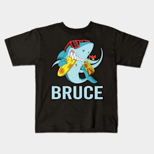 Funny Shark - Bruce Name Kids T-Shirt